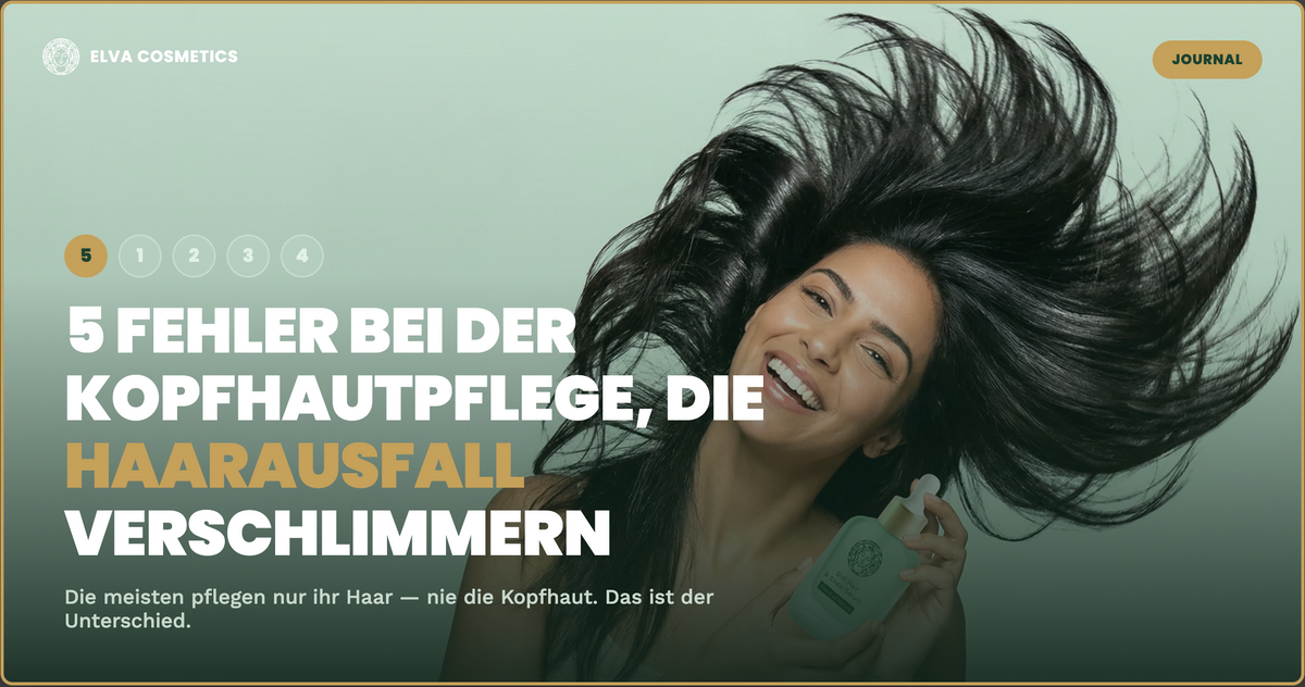 5 Fehler bei der Kopfhautpflege, die Haarausfall verschlimmern